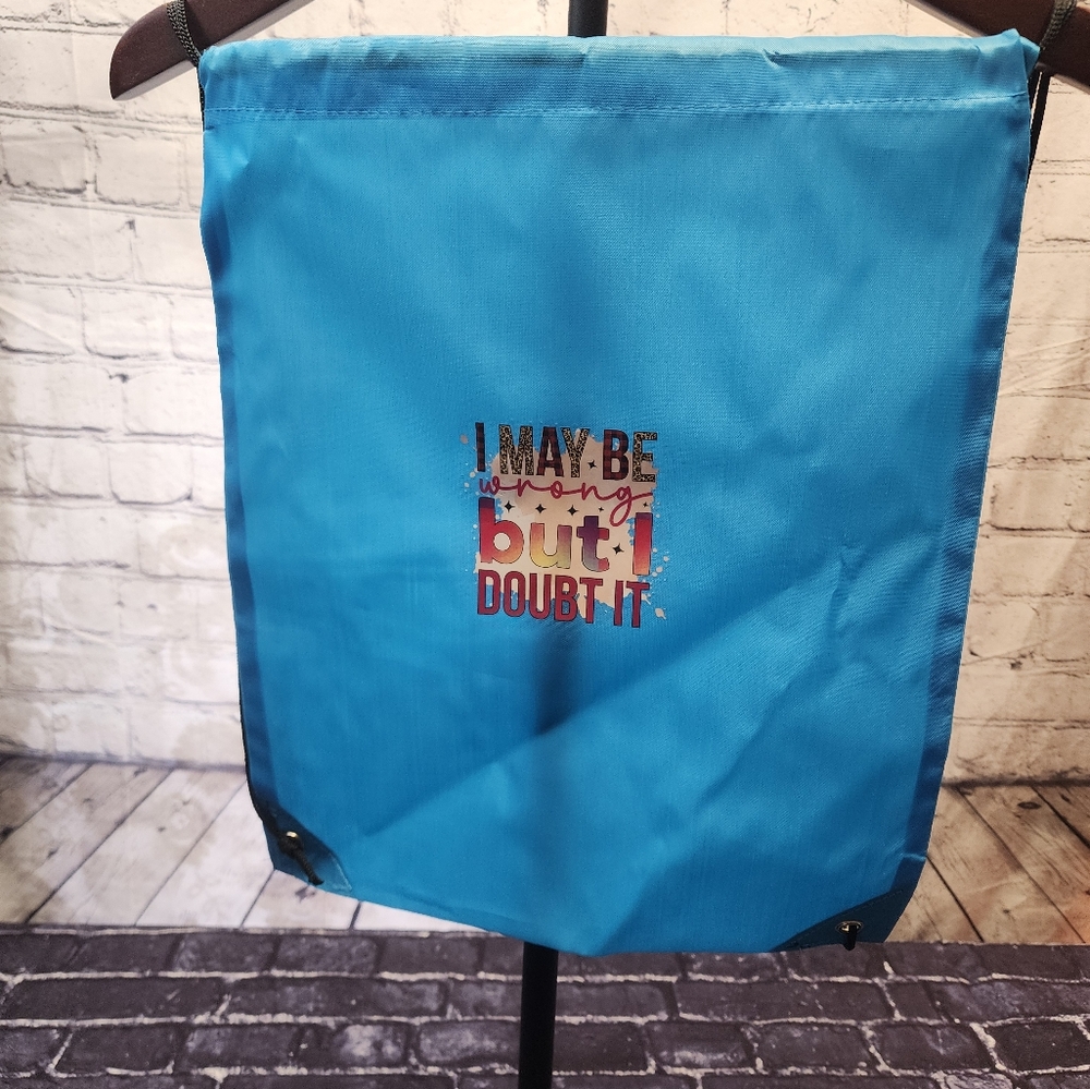 Adult light blue swag bag sassy saying